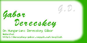 gabor derecskey business card